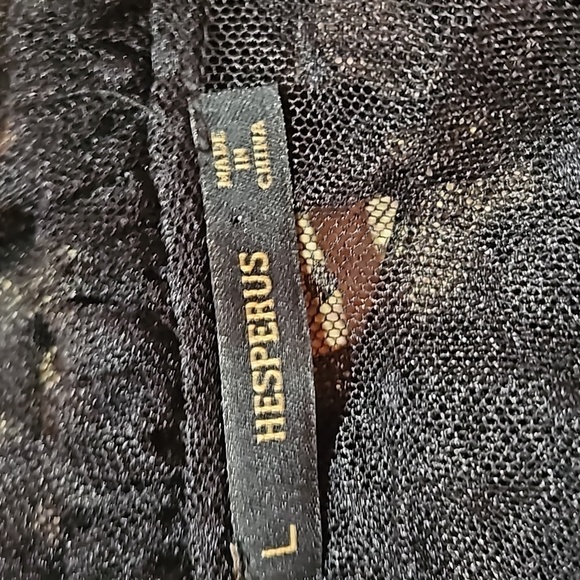 Hesperus | Sheer Mesh Netting Black Ruffled Blouse - Picture 4 of 9